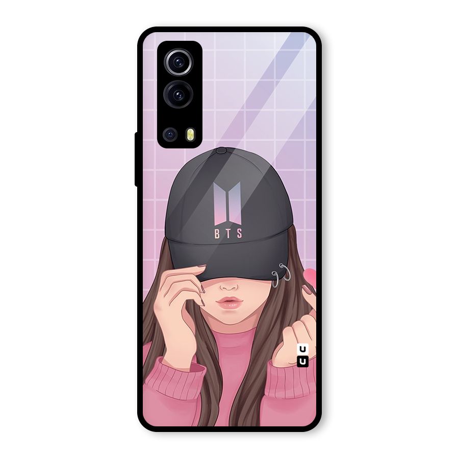 Anime Beautiful BTS Girl Glass Back Case for Vivo iQOO Z3