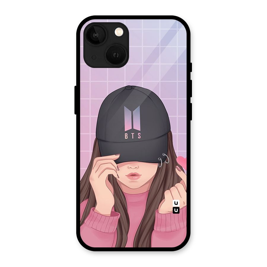 Anime Beautiful BTS Girl Glass Back Case for iPhone 13