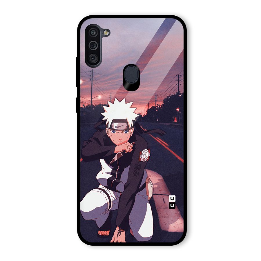 Anime Naruto Aesthetic Glass Back Case for Galaxy M11