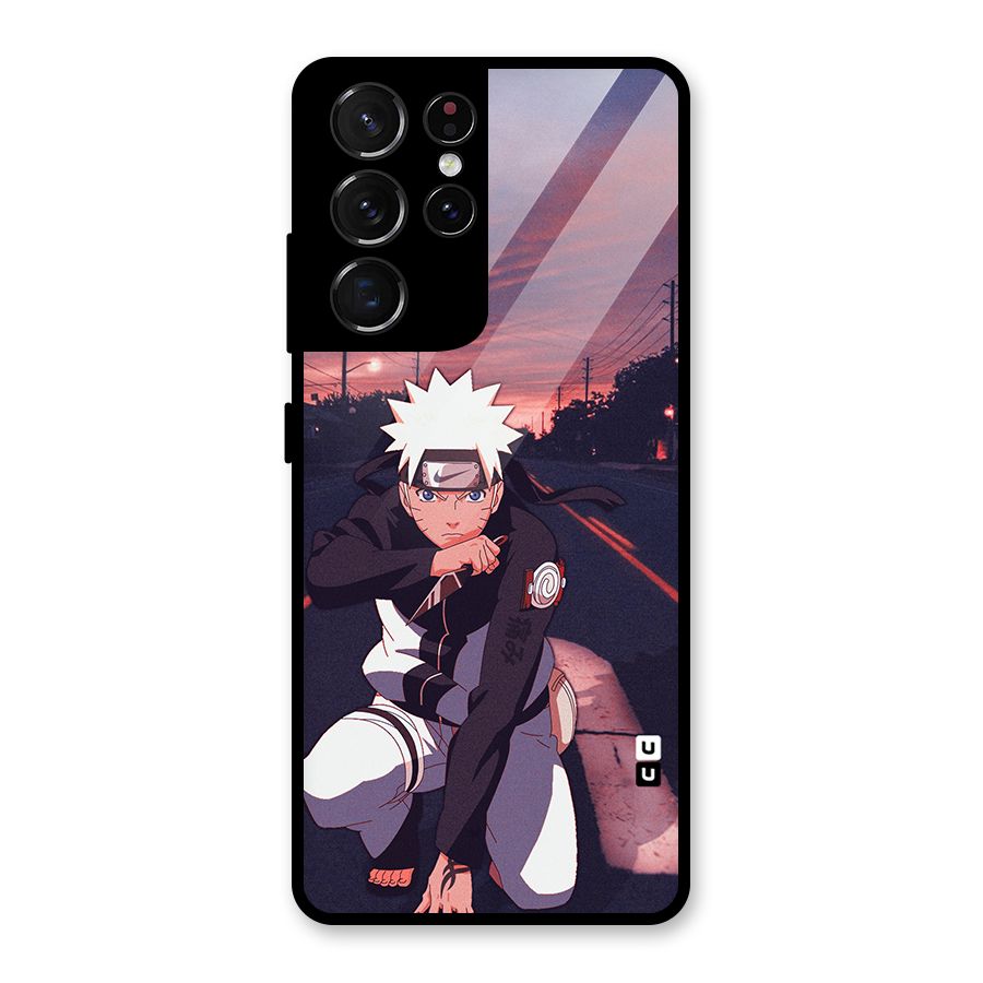 Anime Naruto Aesthetic Glass Back Case for Galaxy S21 Ultra 5G