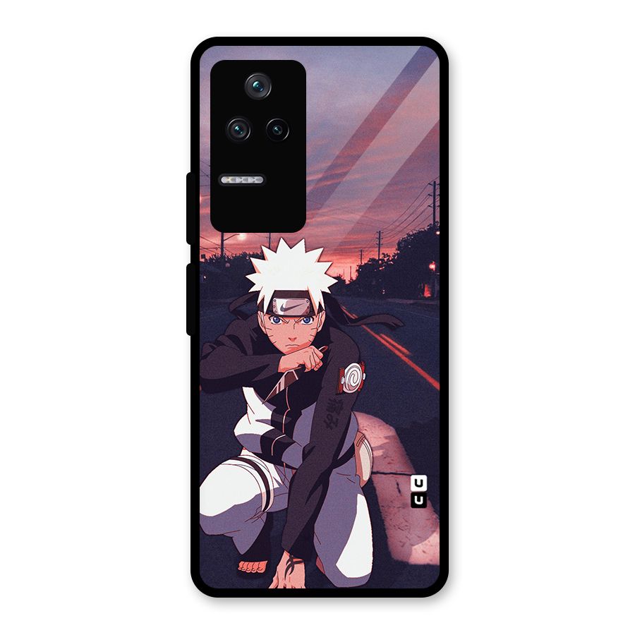 Anime Naruto Aesthetic Glass Back Case for Poco F4 5G