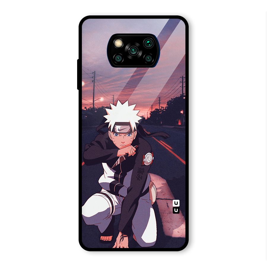 Anime Naruto Aesthetic Glass Back Case for Poco X3 Pro