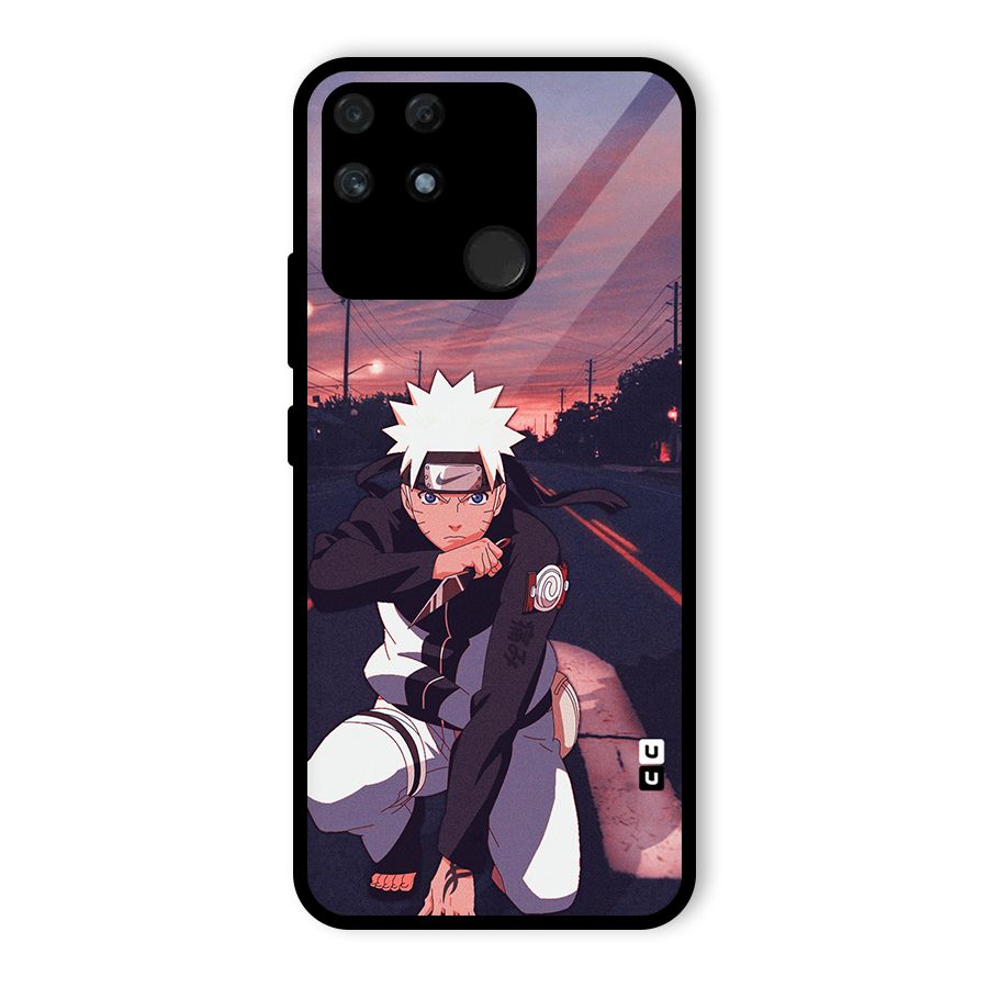 Anime Naruto Aesthetic Glass Back Case for Realme Narzo 50A