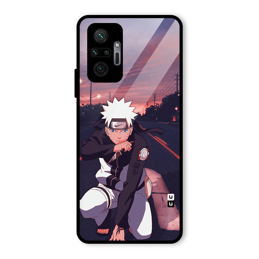Anime Naruto Aesthetic Glass Back Case for Redmi Note 10 Pro Max