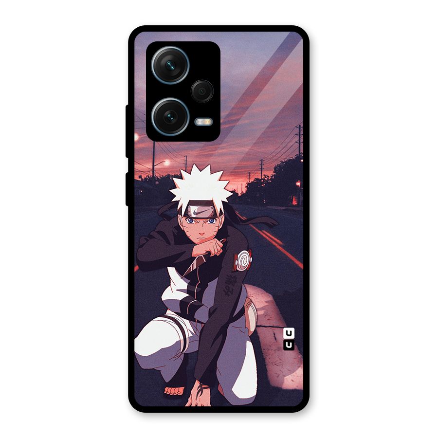 Anime Naruto Aesthetic Glass Back Case for Redmi Note 12 Pro Plus 5G