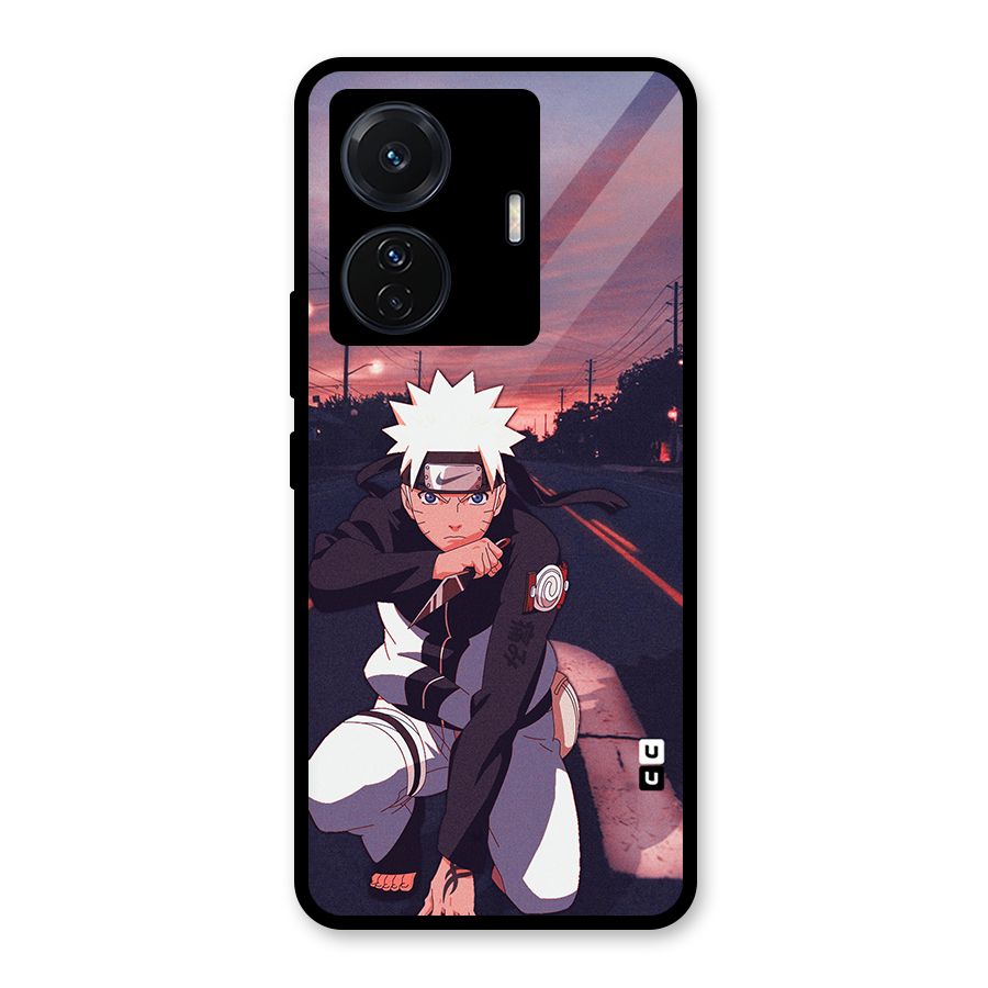 Anime Naruto Aesthetic Glass Back Case for Vivo T1 Pro