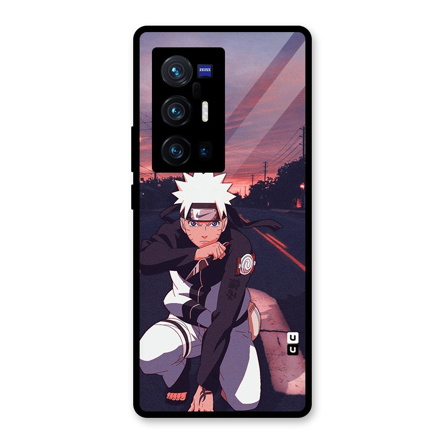 Anime Naruto Aesthetic Glass Back Case for Vivo X70 Pro Plus