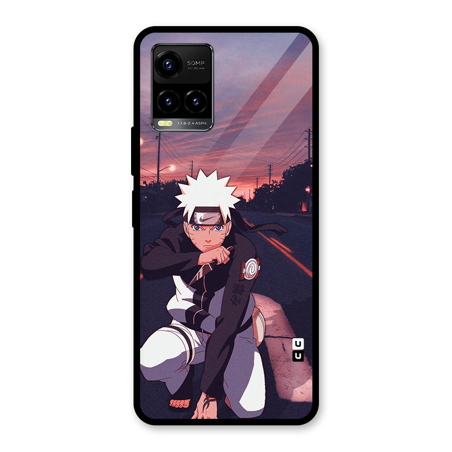 Anime Naruto Aesthetic Glass Back Case for Vivo Y21A