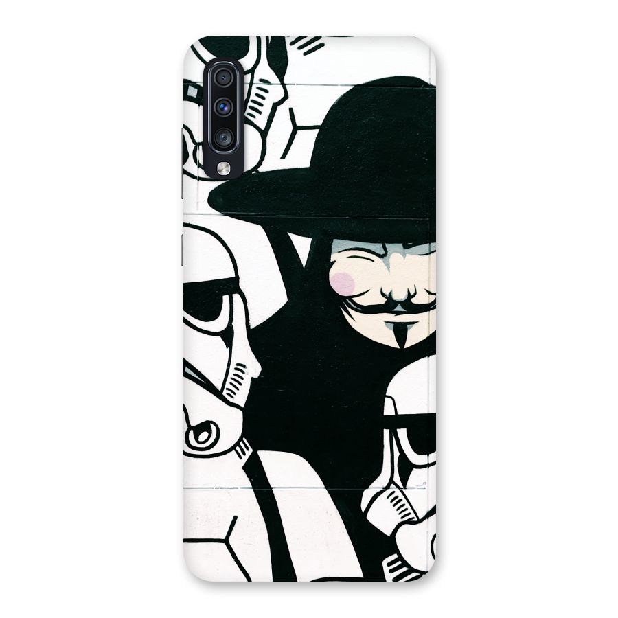 Anonymous Hat Back Case for Galaxy A70