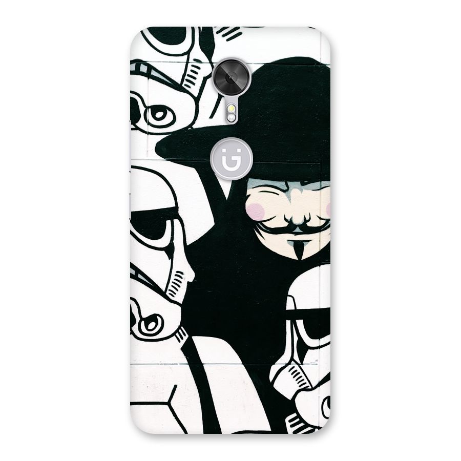 Anonymous Hat Back Case for Gionee A1