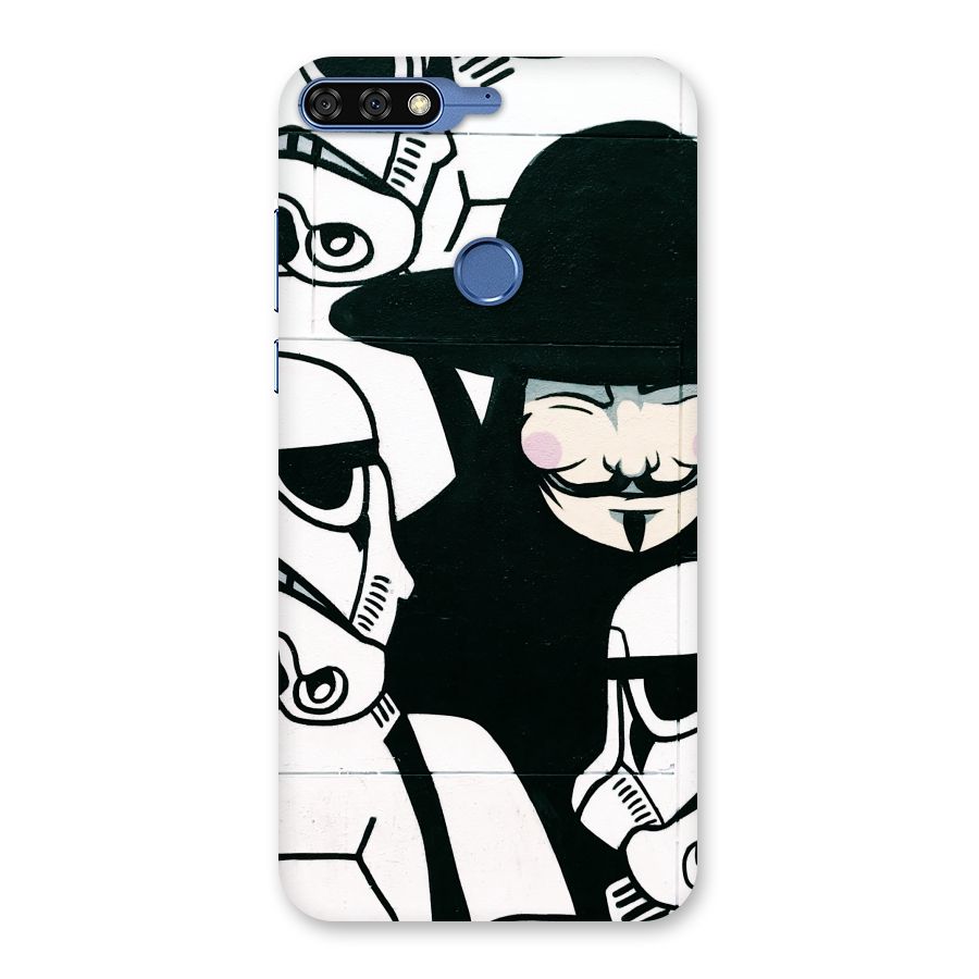 Anonymous Hat Back Case for Honor 7C