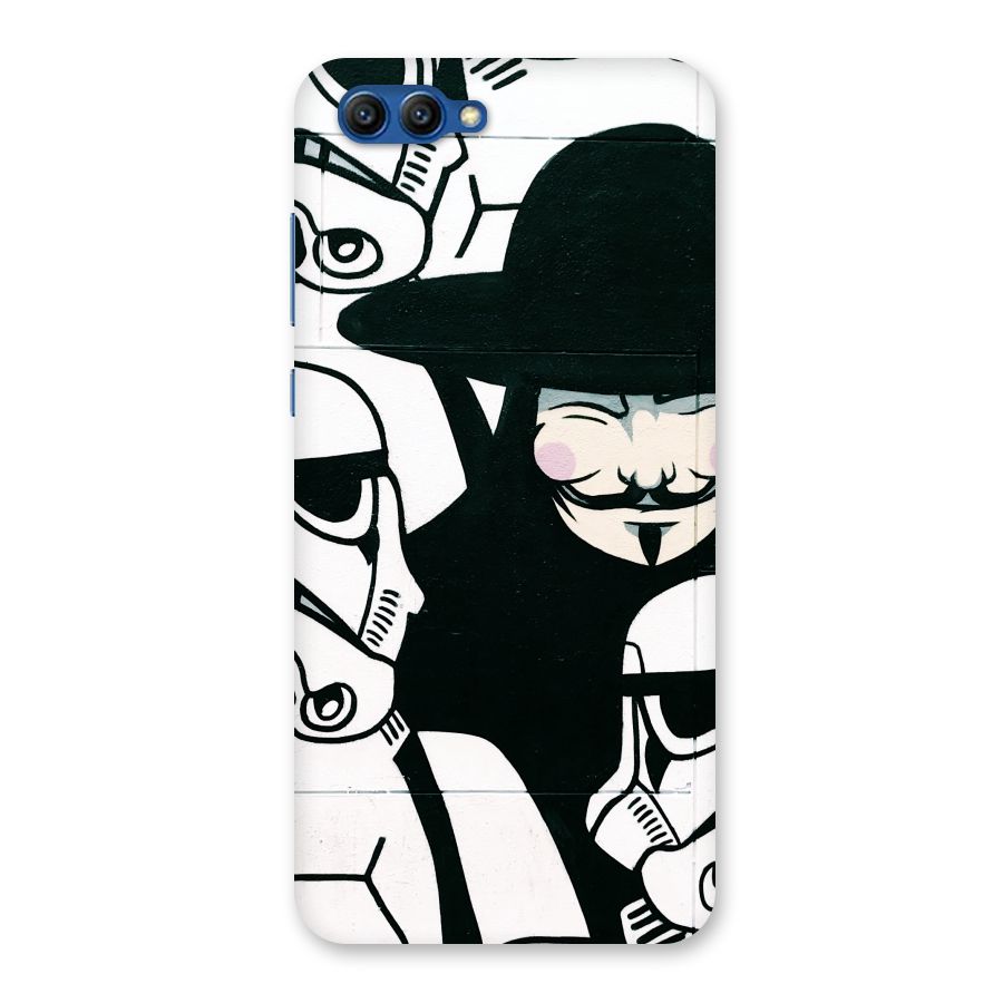 Anonymous Hat Back Case for Honor View 10