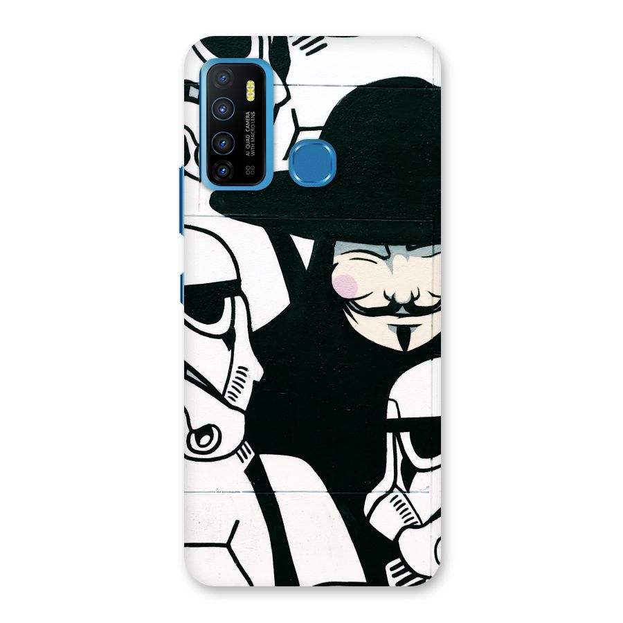 Anonymous Hat Back Case for Infinix Hot 9