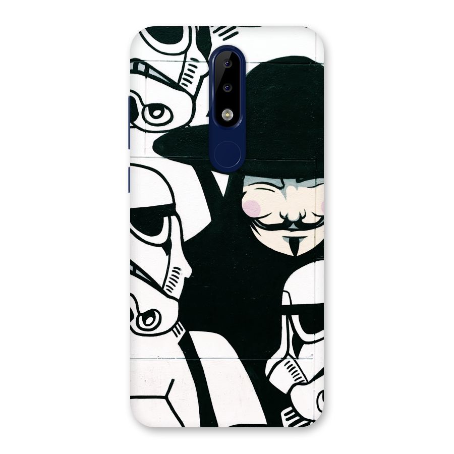 Anonymous Hat Back Case for Nokia 5.1 Plus