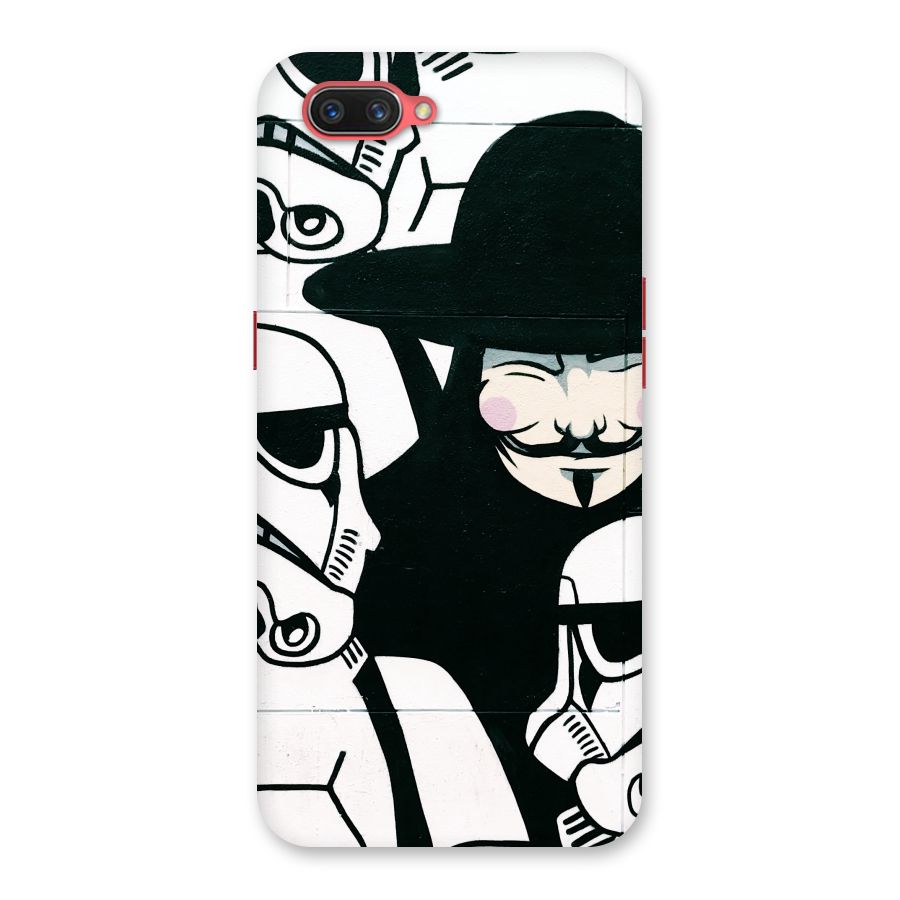 Anonymous Hat Back Case for Oppo A3s
