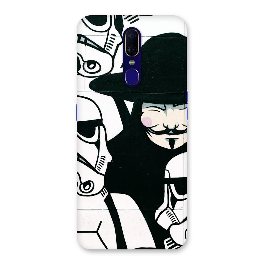 Anonymous Hat Back Case for Oppo A9