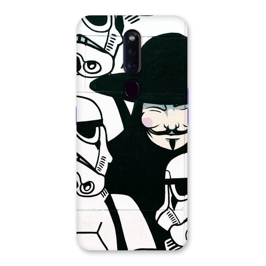 Anonymous Hat Back Case for Oppo F11 Pro