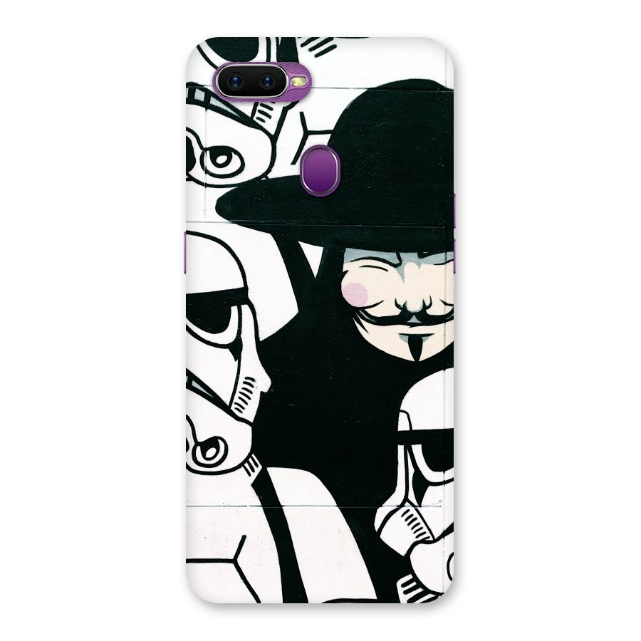 Anonymous Hat Back Case for Oppo F9