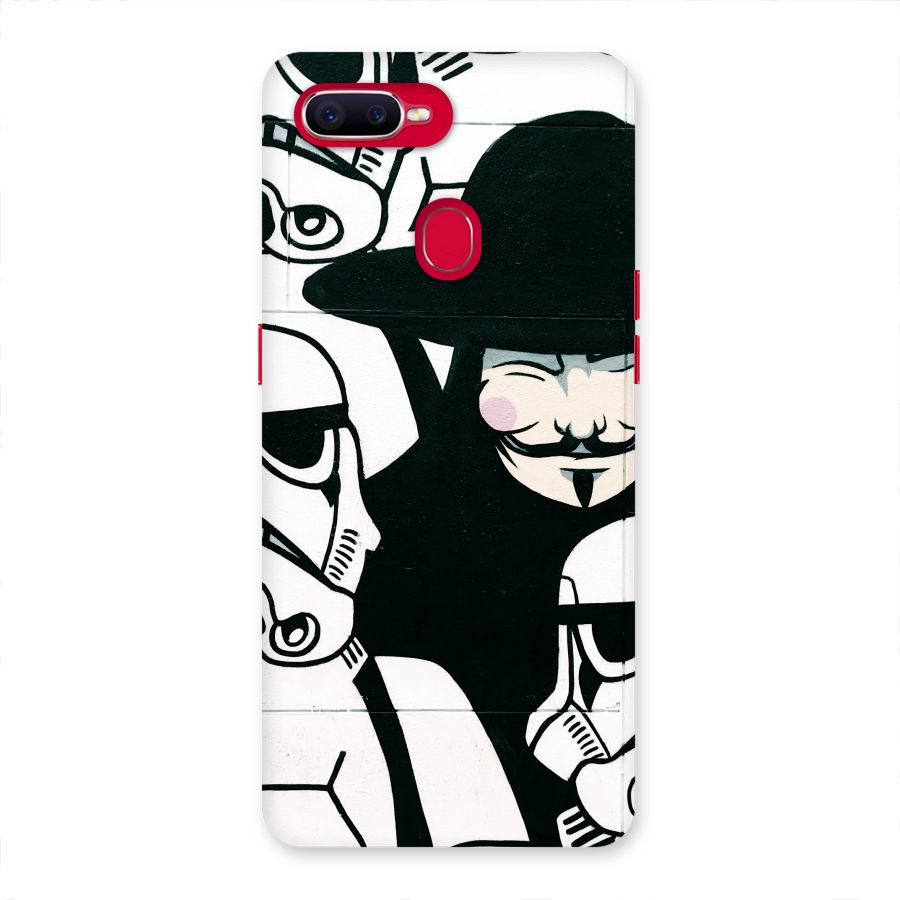 Anonymous Hat Back Case for Oppo F9 Pro