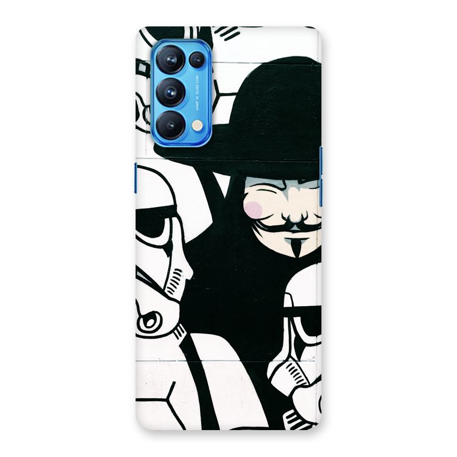 Anonymous Hat Back Case for Oppo Reno5 Pro 5G
