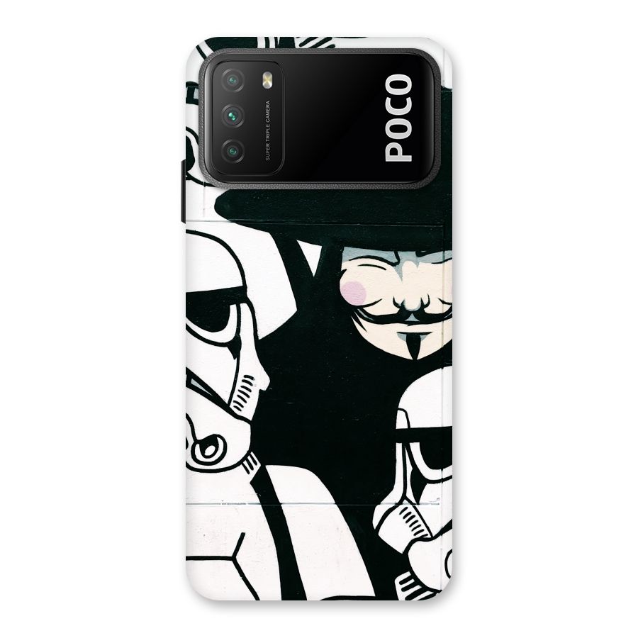 Anonymous Hat Back Case for Poco M3