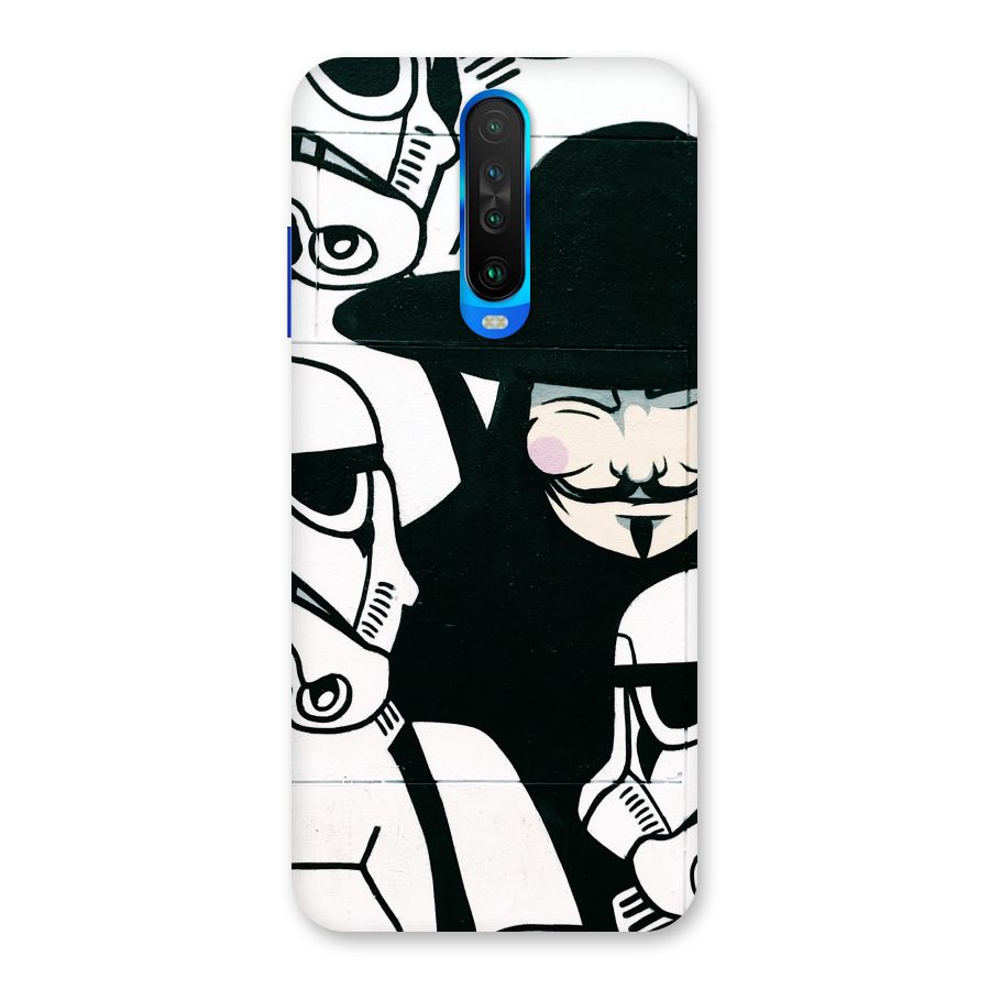 Anonymous Hat Back Case for Poco X2