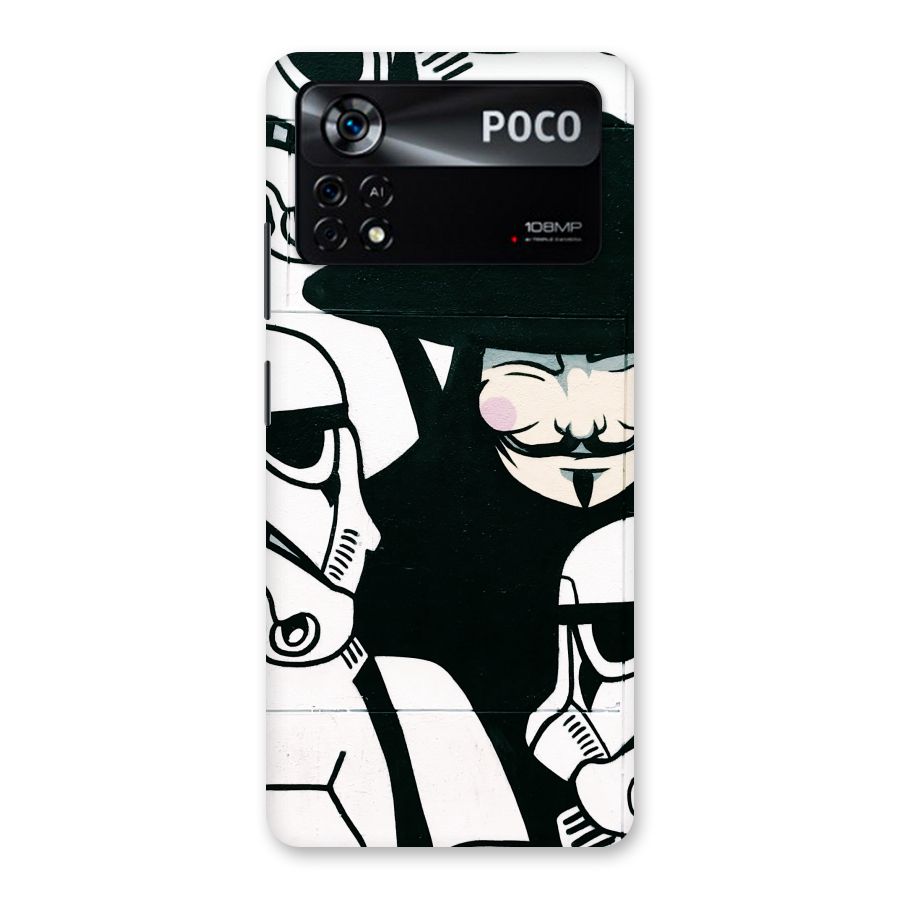 Anonymous Hat Back Case for Poco X4 Pro 5G