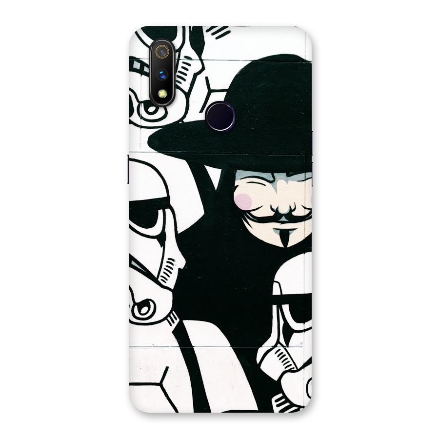 Anonymous Hat Back Case for Realme 3 Pro