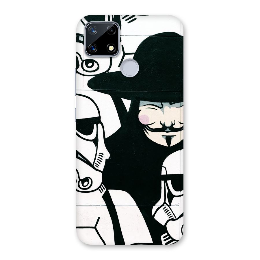 Anonymous Hat Back Case for Realme Narzo 20