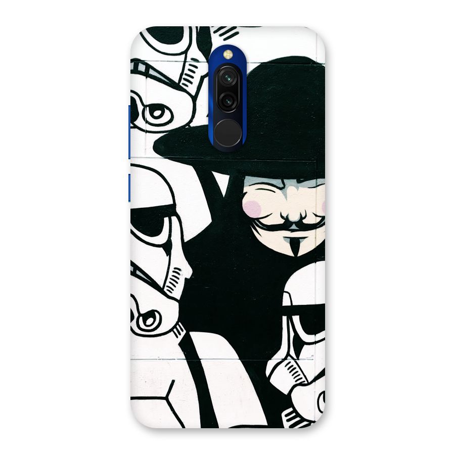 Anonymous Hat Back Case for Redmi 8