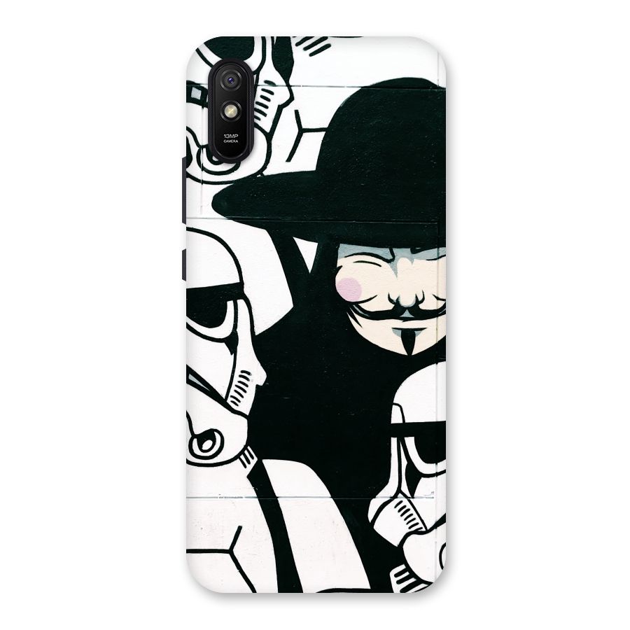 Anonymous Hat Back Case for Redmi 9A