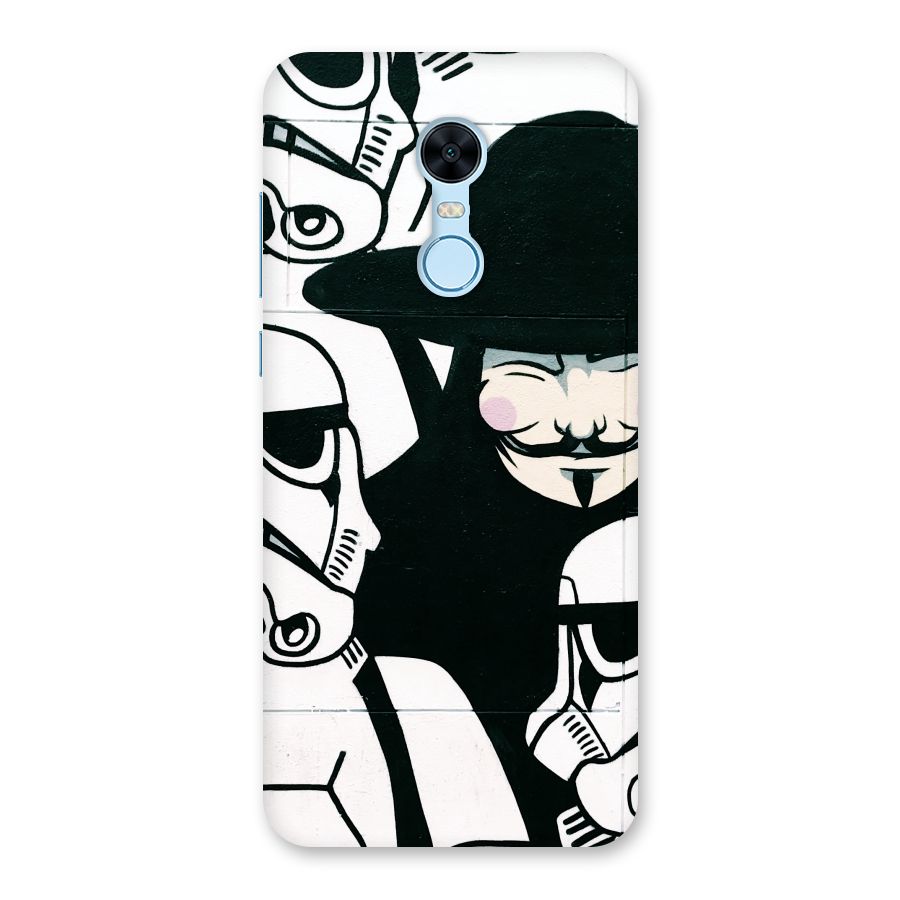 Anonymous Hat Back Case for Redmi Note 5