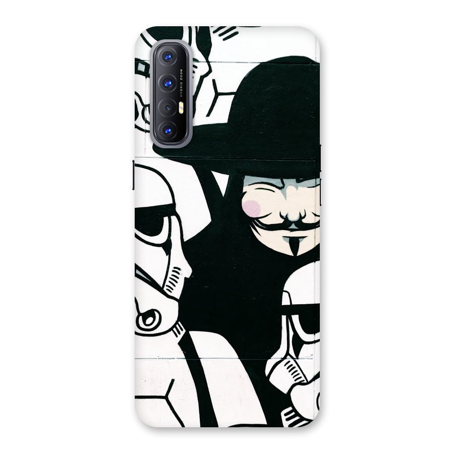 Anonymous Hat Back Case for Reno3 Pro