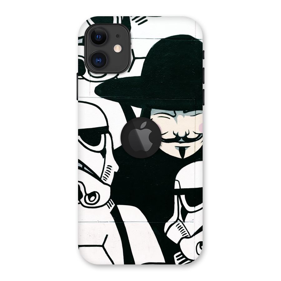 Anonymous Hat Back Case for iPhone 11 Logo Cut