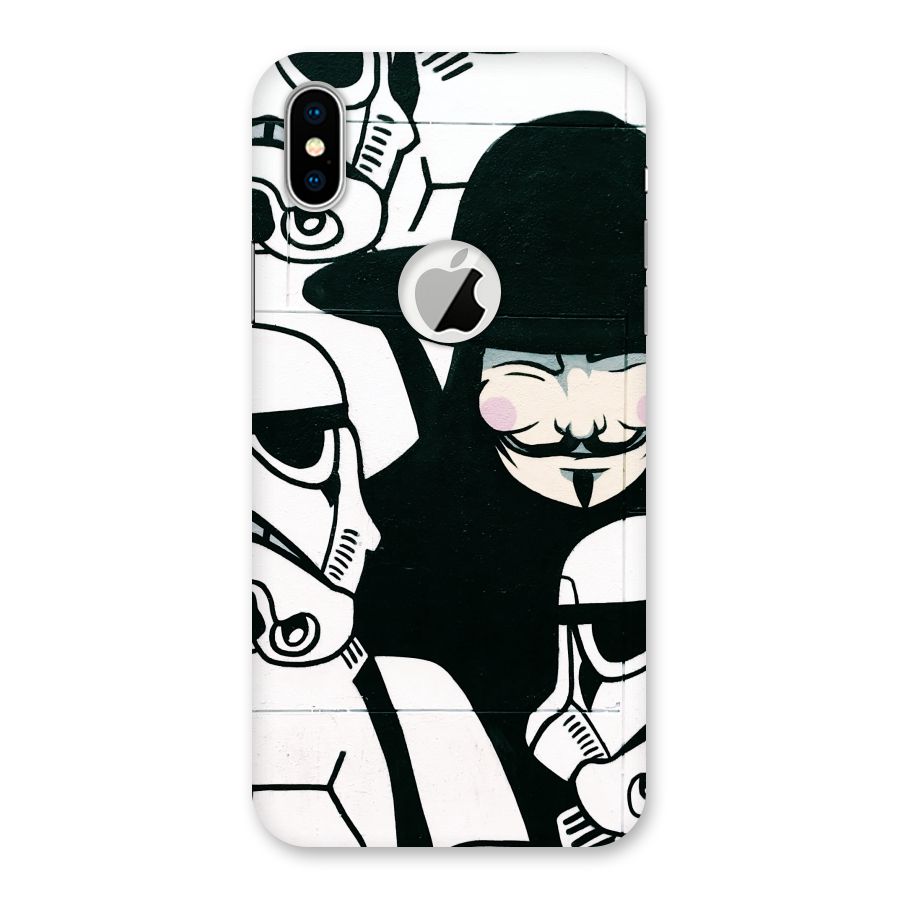 Anonymous Hat Back Case for iPhone X Logo Cut
