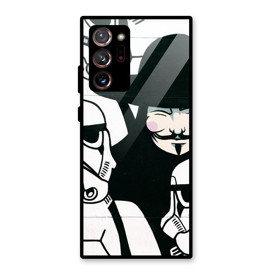 Anonymous Hat Glass Back Case for Galaxy Note 20 Ultra