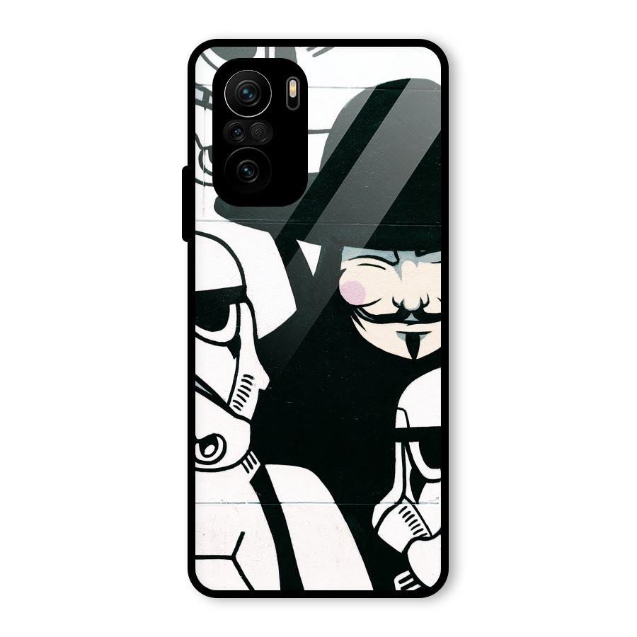 Anonymous Hat Glass Back Case for Mi 11X Pro