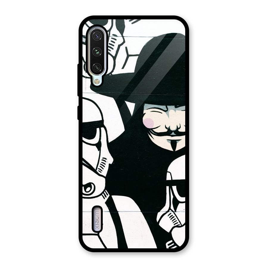 Anonymous Hat Glass Back Case for Mi A3