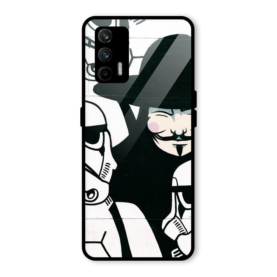 Anonymous Hat Glass Back Case for Realme GT 5G