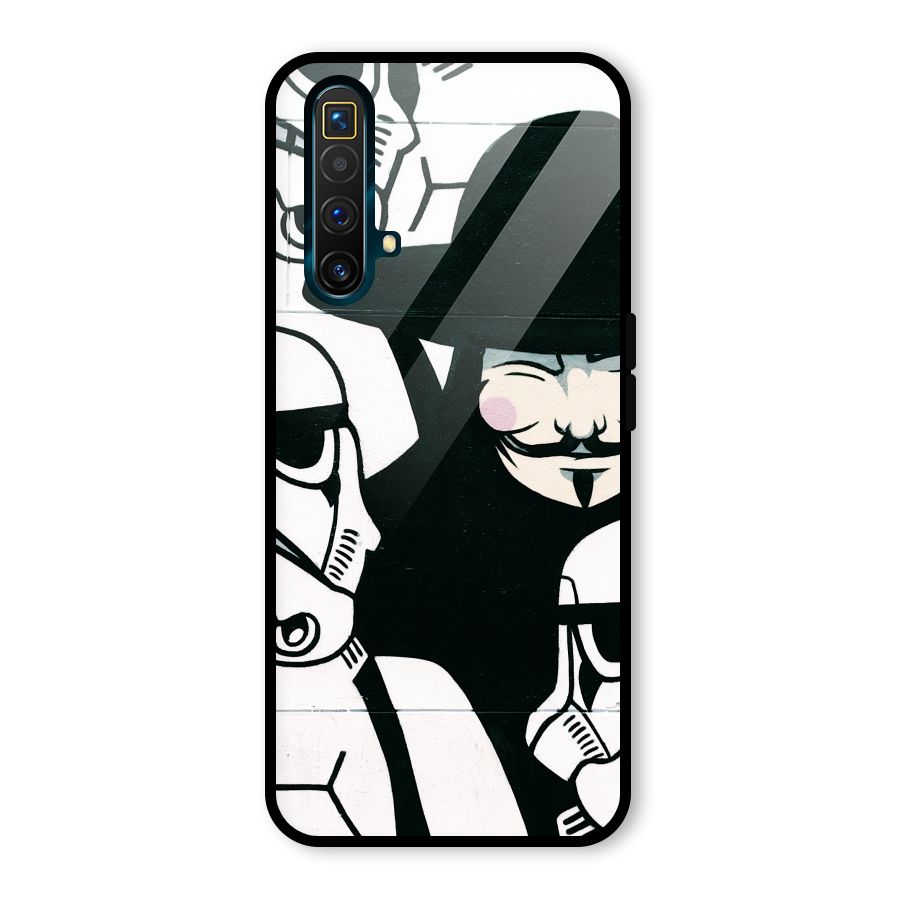 Anonymous Hat Glass Back Case for Realme X3 SuperZoom