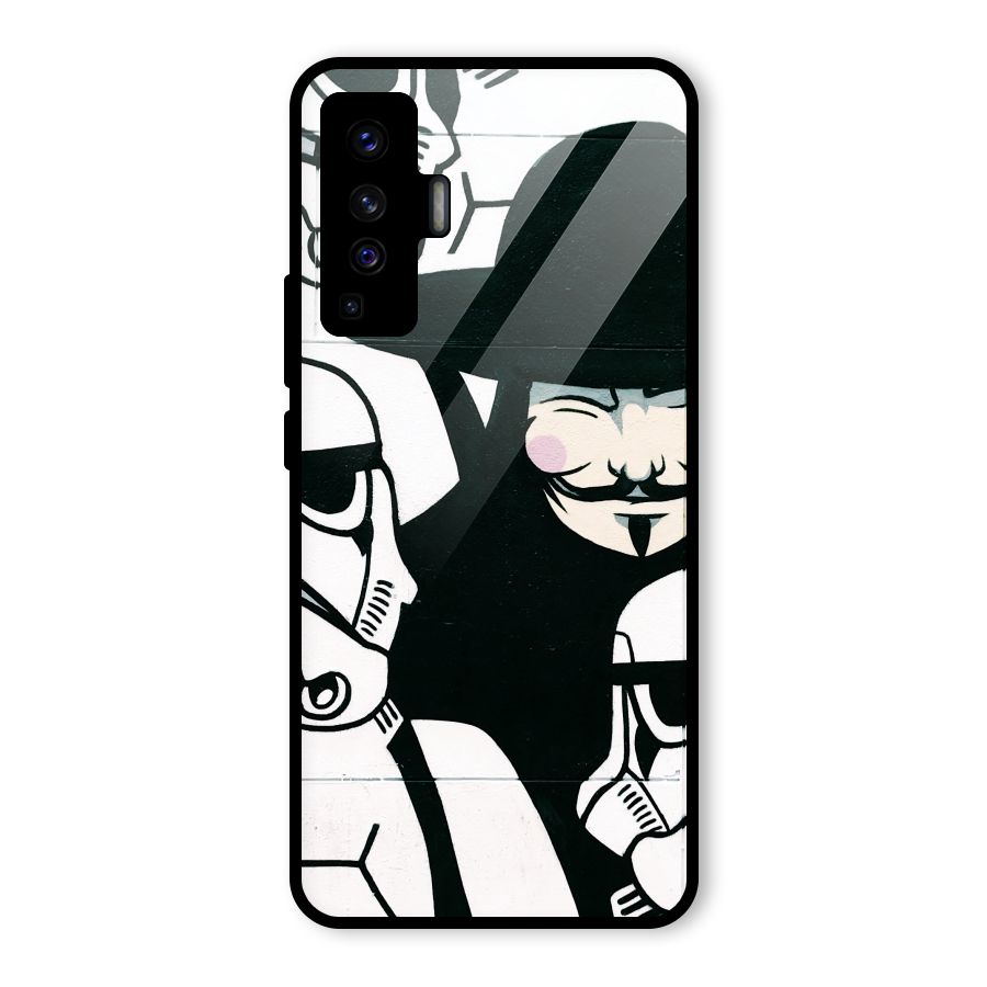 Anonymous Hat Glass Back Case for Vivo X50