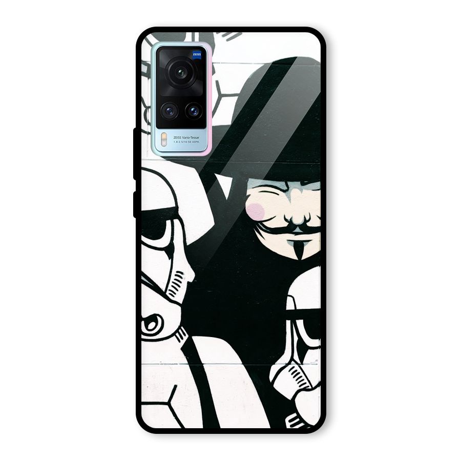 Anonymous Hat Glass Back Case for Vivo X60