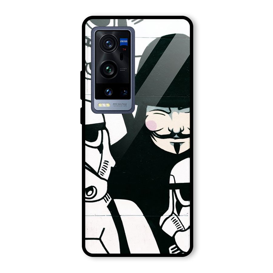 Anonymous Hat Glass Back Case for Vivo X60 Pro Plus
