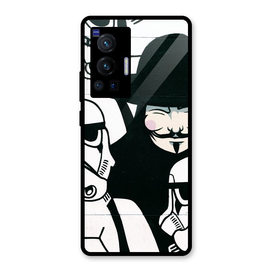 Anonymous Hat Glass Back Case for Vivo X70 Pro