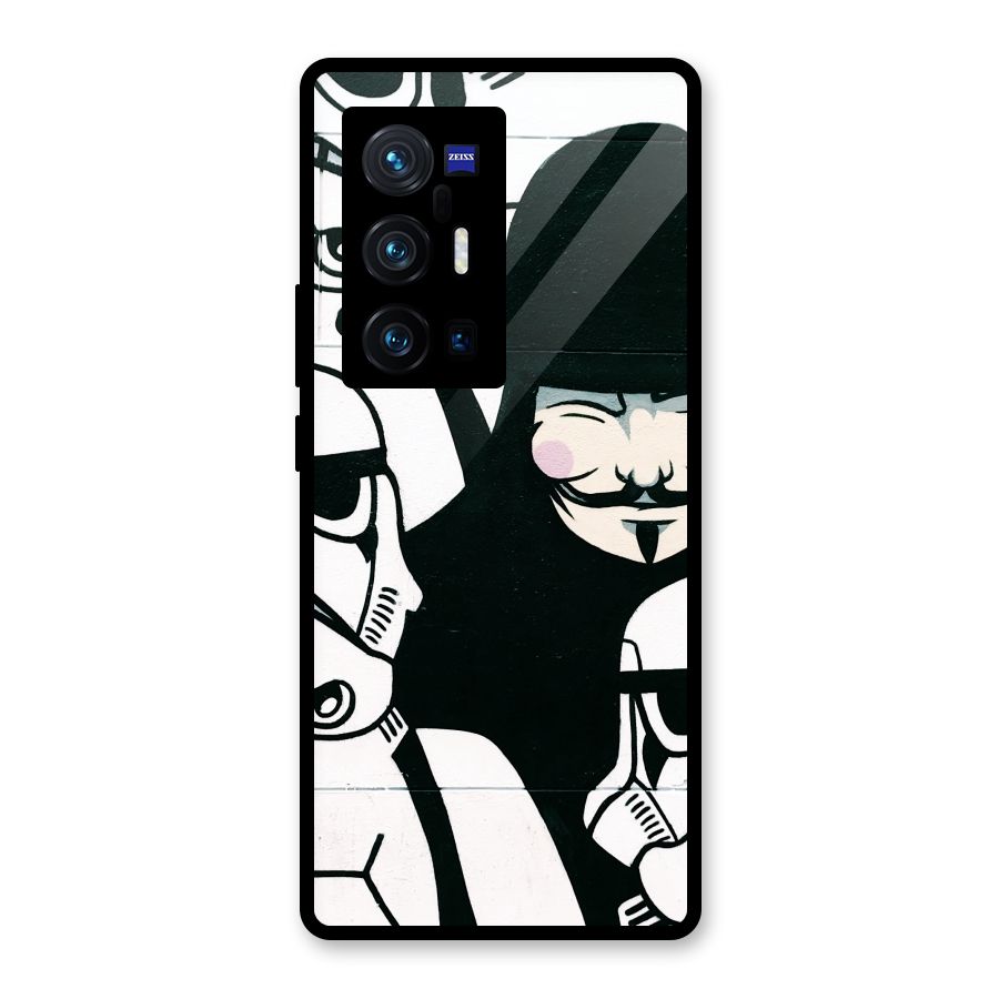 Anonymous Hat Glass Back Case for Vivo X70 Pro Plus
