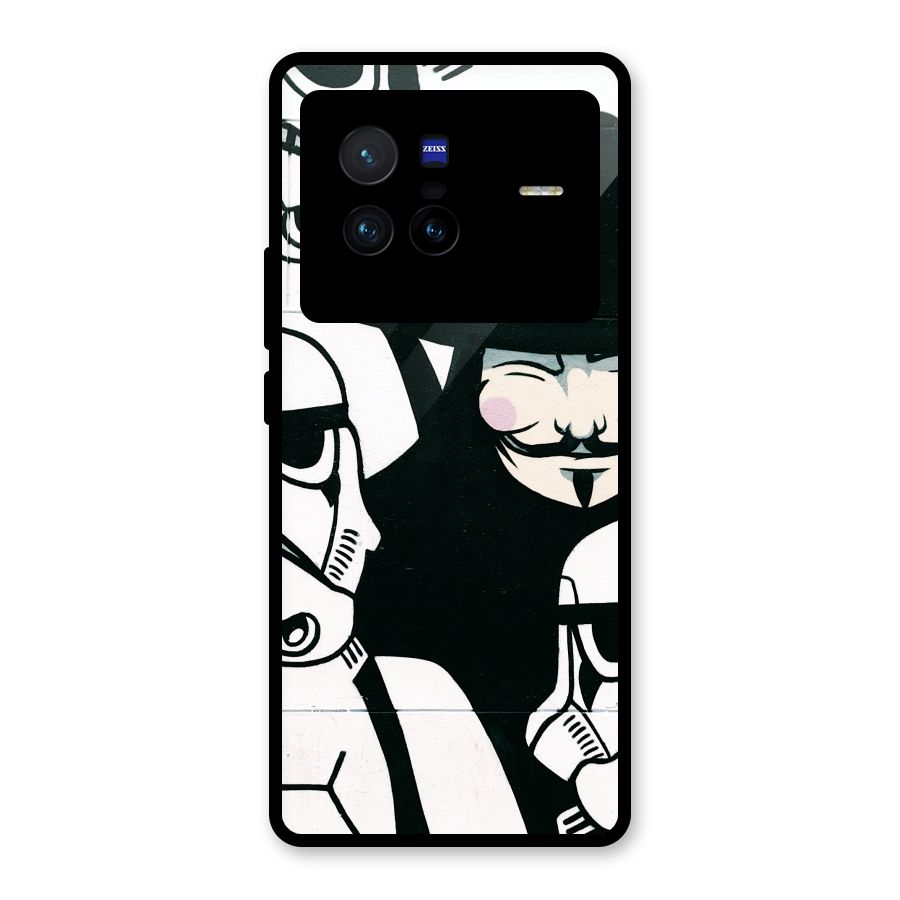 Anonymous Hat Glass Back Case for Vivo X80