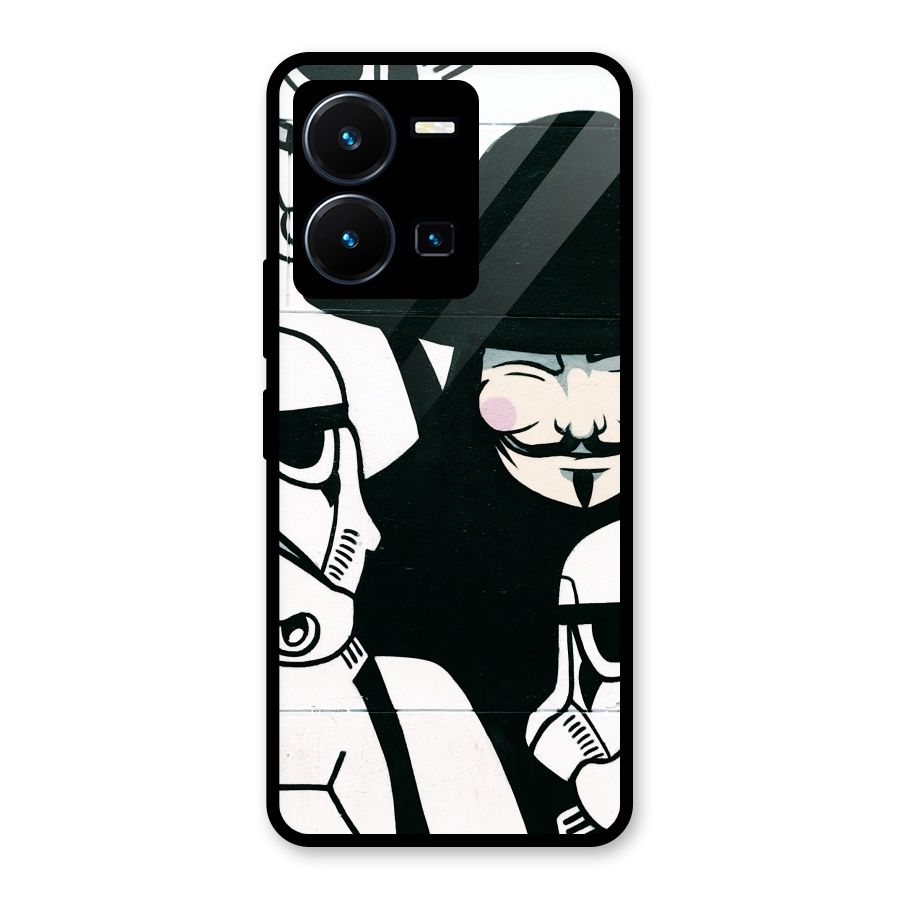 Anonymous Hat Glass Back Case for Vivo Y35