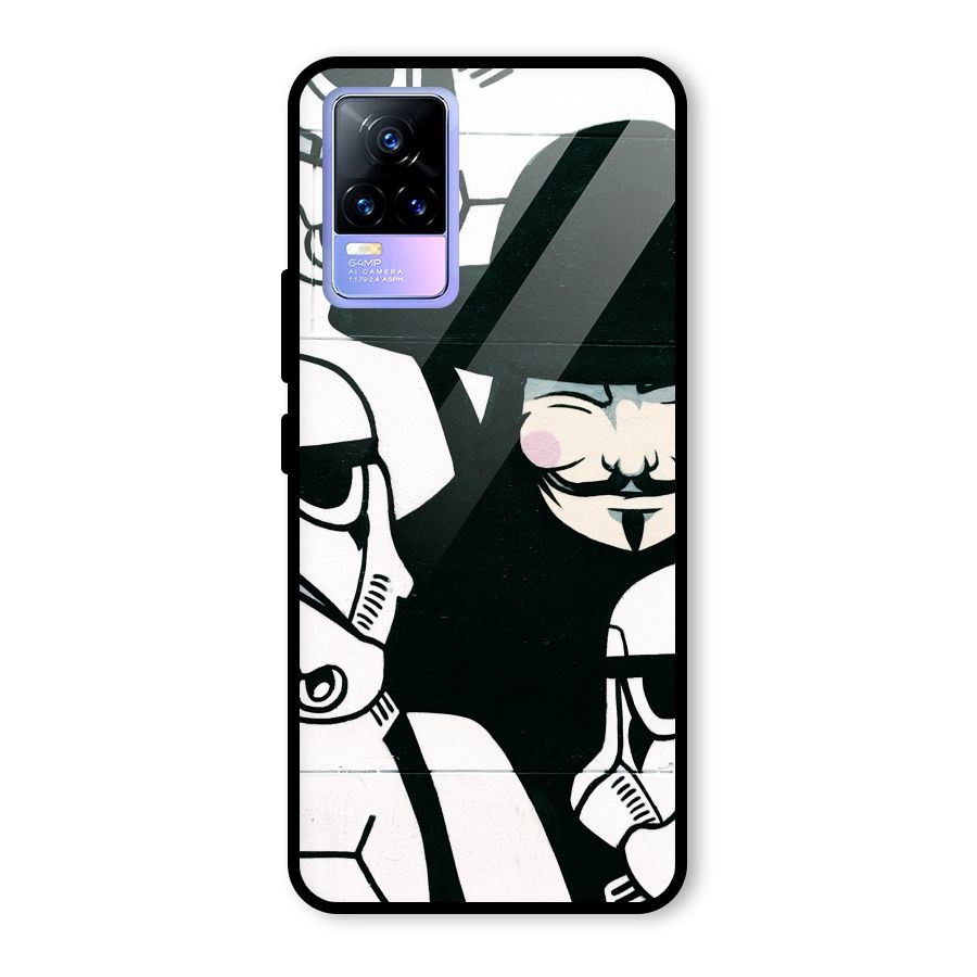 Anonymous Hat Glass Back Case for Vivo Y73