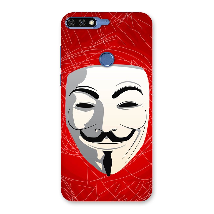 Anonymous Mask Abstract Back Case for Honor 7C