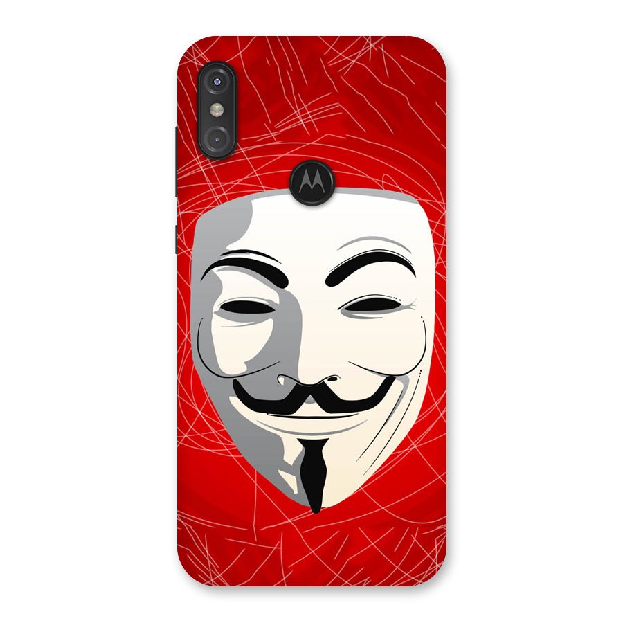 Anonymous Mask Abstract Back Case for Motorola One Power